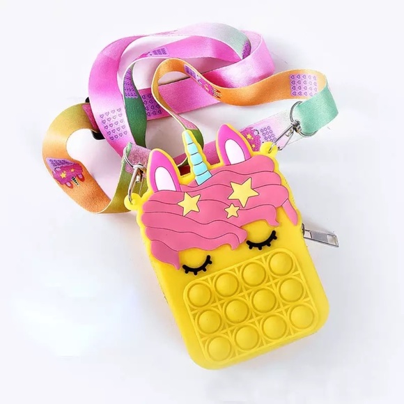 Yellow Pop it Unicorn purse - Picture 1 of 1